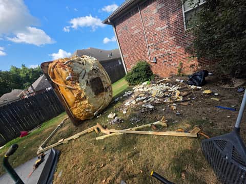 Cleaning and junk removal work by Xenya's LLC in Central Arkansas