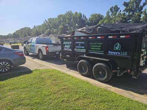 Cleaning and junk removal work by Xenya's LLC in Central Arkansas