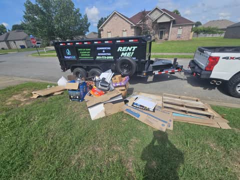 Cleaning and junk removal work by Xenya's LLC in Central Arkansas